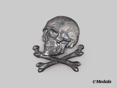Spain, Spanish State. A Black Brigade Skull Cap Badge, c.1936