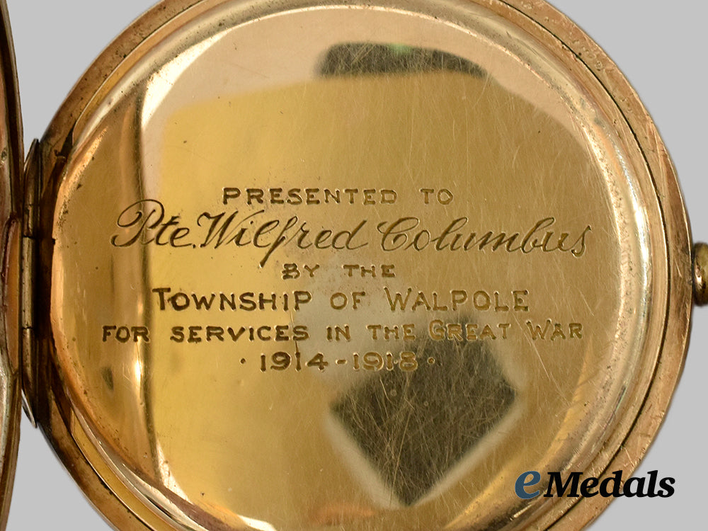 canada,_c_e_f._a_pocket_watch_presented_to_first_war_soldier_private_james_wilfred_columbus___m_n_c2276