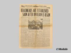 United States. A Cincinnati Times- Star Newspaper from June 6, 1944