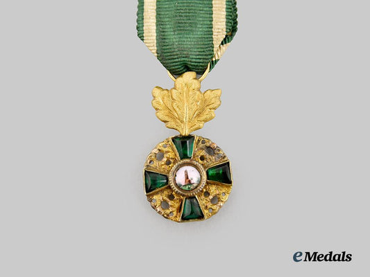 baden,_grand_duchy._an_order_of_the_zähringer_lion,_knight’s_cross_with_oak_leaves_miniature_in_gold,_c.1900___m_n_c2699