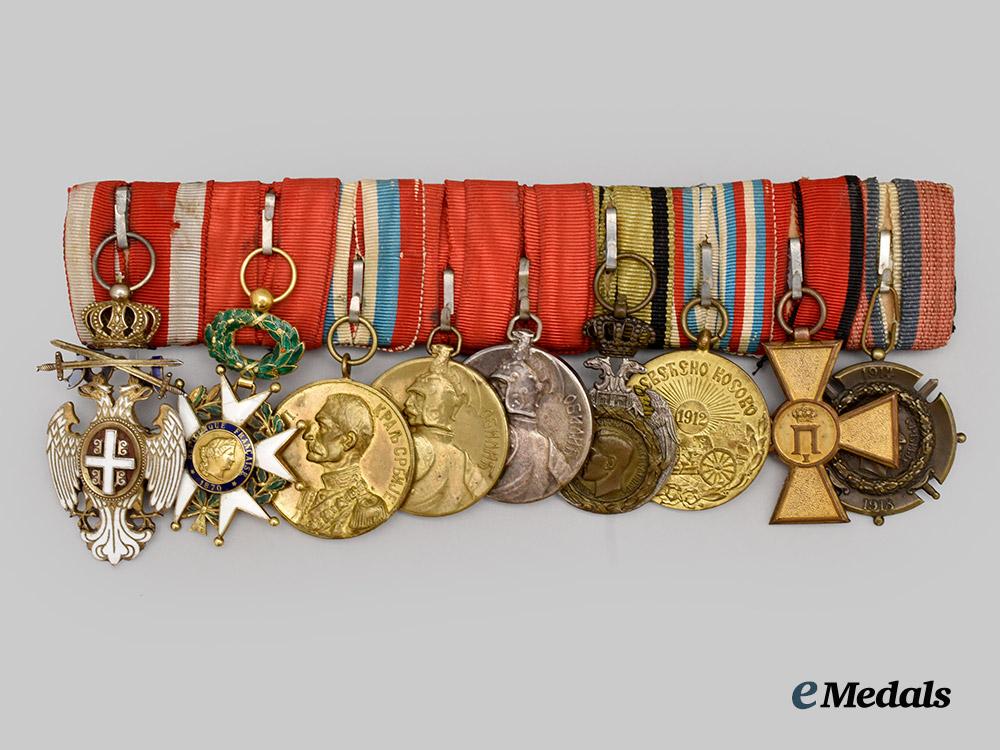 serbia,_kingdom._a_serbian_medal_bar_of_nine_decorations___m_n_c2743