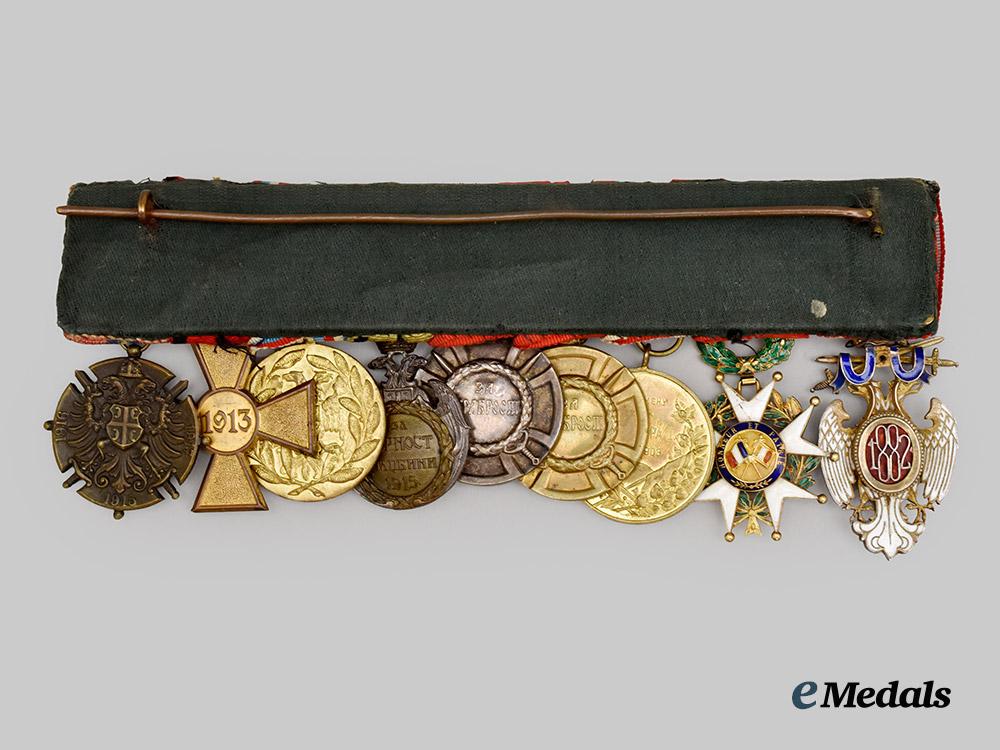 serbia,_kingdom._a_serbian_medal_bar_of_nine_decorations___m_n_c2747