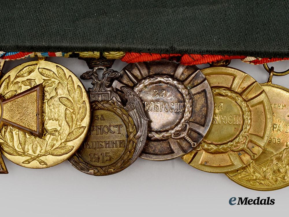 serbia,_kingdom._a_serbian_medal_bar_of_nine_decorations___m_n_c2749