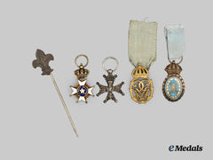 Sweden, Kingdom. A Lot of Miniature Medals. & Awards
