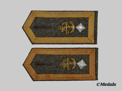 Germany, Kriegsmarine. A Set of Land Service Sick Bay Attendant Feldwebel Shoulder Straps