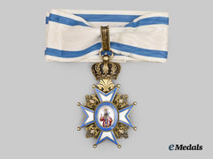 Serbia, Kingdom. An Order of St. Sava, III. Class Commander, Type I, by G. A. Scheid of Vienna