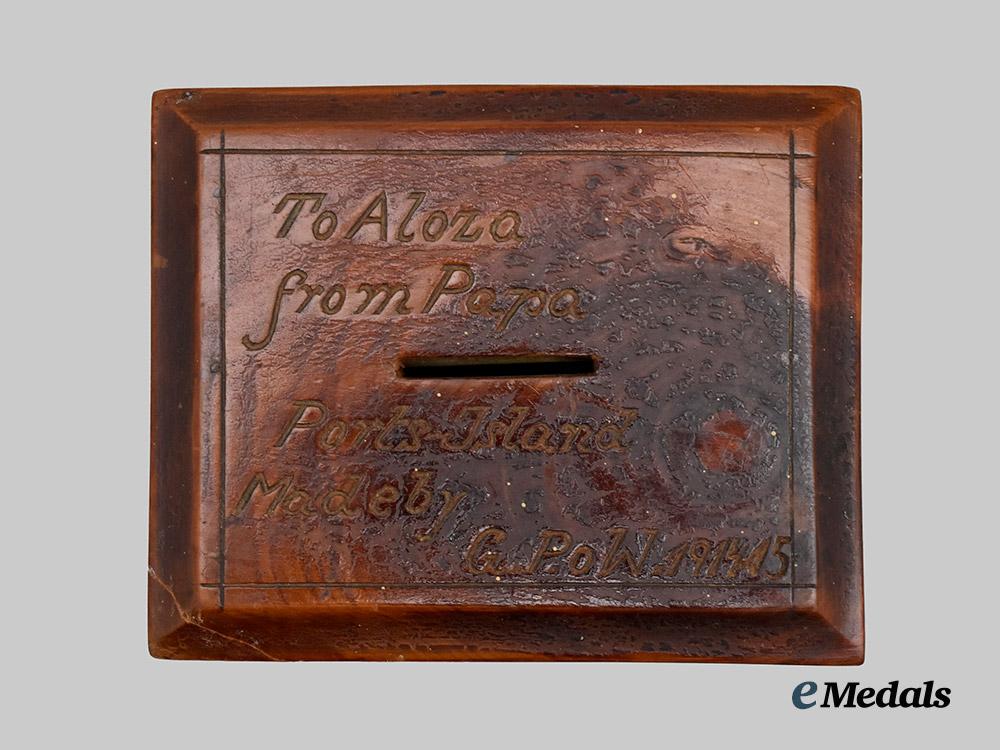 germany,_imperial._a_trench_art_money_box_carved_by_a_german_p_o_w_in_bermuda___m_n_c3124