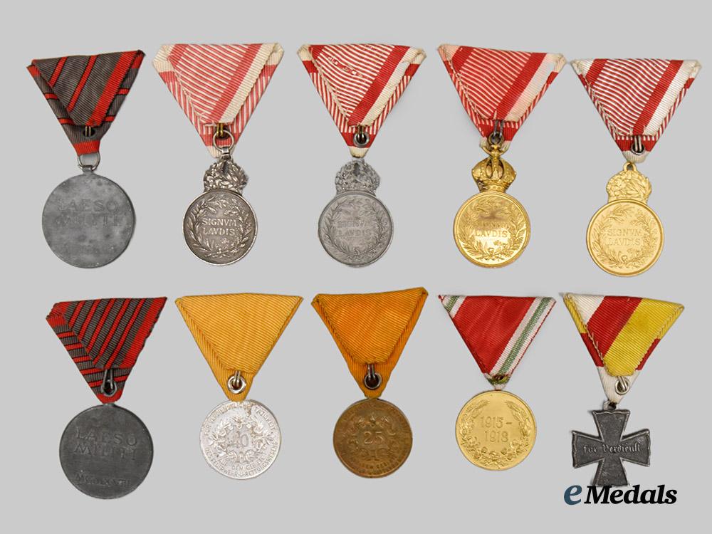 austria,_imperial._a_lot_of_nine_austrian_medals_and_one_bulgarian_medal___m_n_c3247