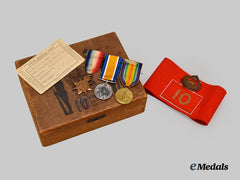 Canada, CEF. Two First War Medals to Sjt. Noakes, 10th Infantry Battalion