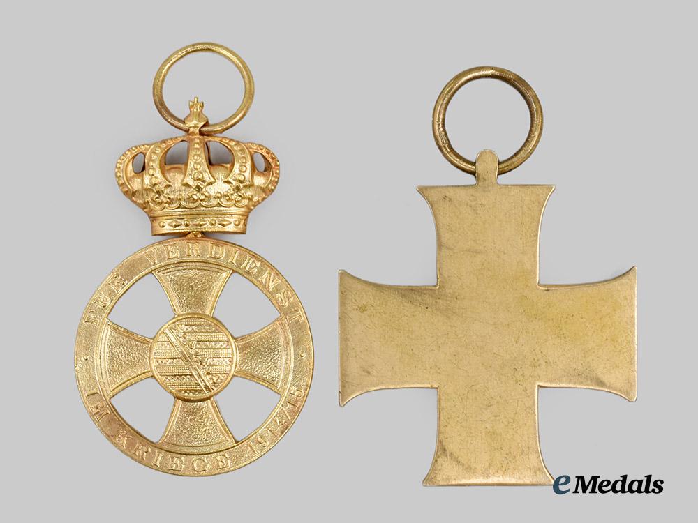 schaumburg-_lippe_and_saxe-_meningen._a_faithful_service_cross_and_women’s_merit_cross,_c.1915___m_n_c3487