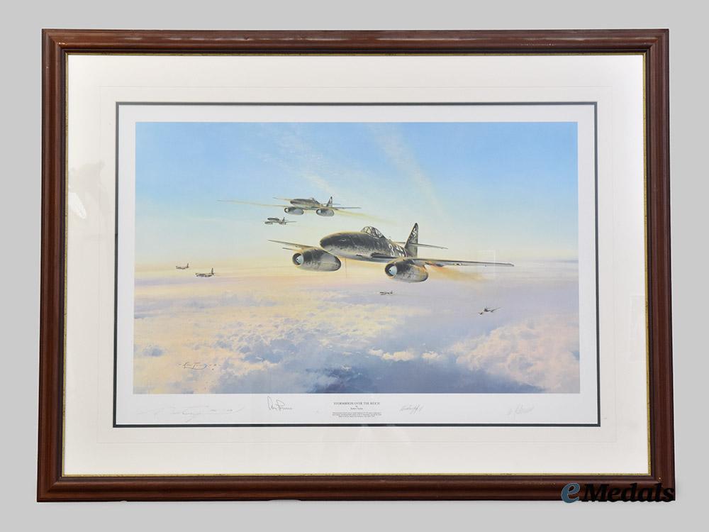 germany,_luftwaffe._a_large_signed_print,"_stormbirds_over_the_reich",_by_robert_taylor___m_n_c3732