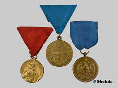 Serbia, Kingdom. A Lot of Three Military Medals.