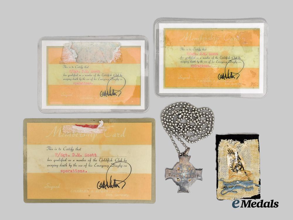 canada,_commonwealth._a_family_casualty_pair_with_memorial_cross_to_n._j._scott&_goldfish_club_membership_cards___m_n_c4291