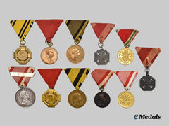 Austria, Empire. A Lot of Eleven Imperial Austro-Hungarian Medals and Awards