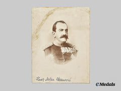 Serbia, Kingdom. A Studio Photograph of King Milan Obrenović of Serbia