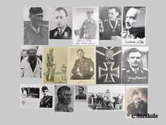 Germany, Wehrmacht. A Mixed Lot of Postwar-Signed Photographs of Knight’s Cross Recipients