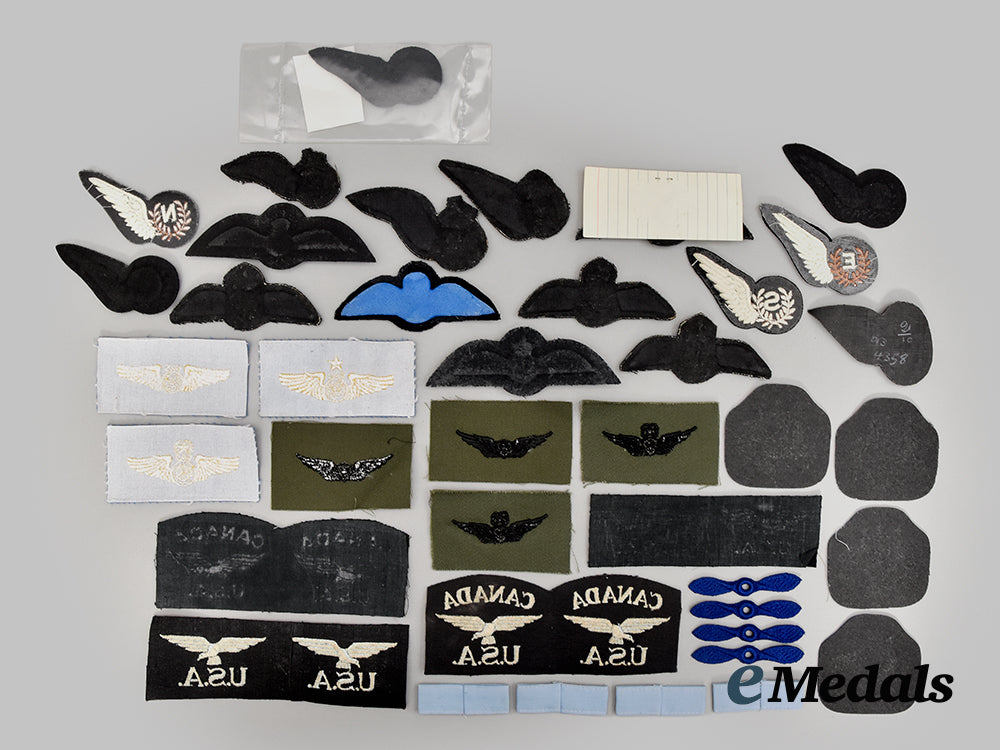 international._canada,_australia,_new_zealand,_united_kingdom,_united_states,_el_salvador._a_lot_of_forty-_four_air_force_cloth_wings_and_insignia___m_n_c5004