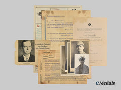 Germany, Kriegsmarine. A Lot of Paper Items from the Estate of Matrosen-Obergefreiter Leo Starzecki, U-160 KIA