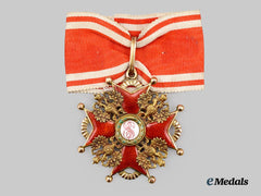 Russia, Imperial. An Order of St. Stanislaus, II Class Cross in Gold, c. 1900