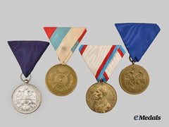 Serbia, Kingdom. A Lot of Four Medals