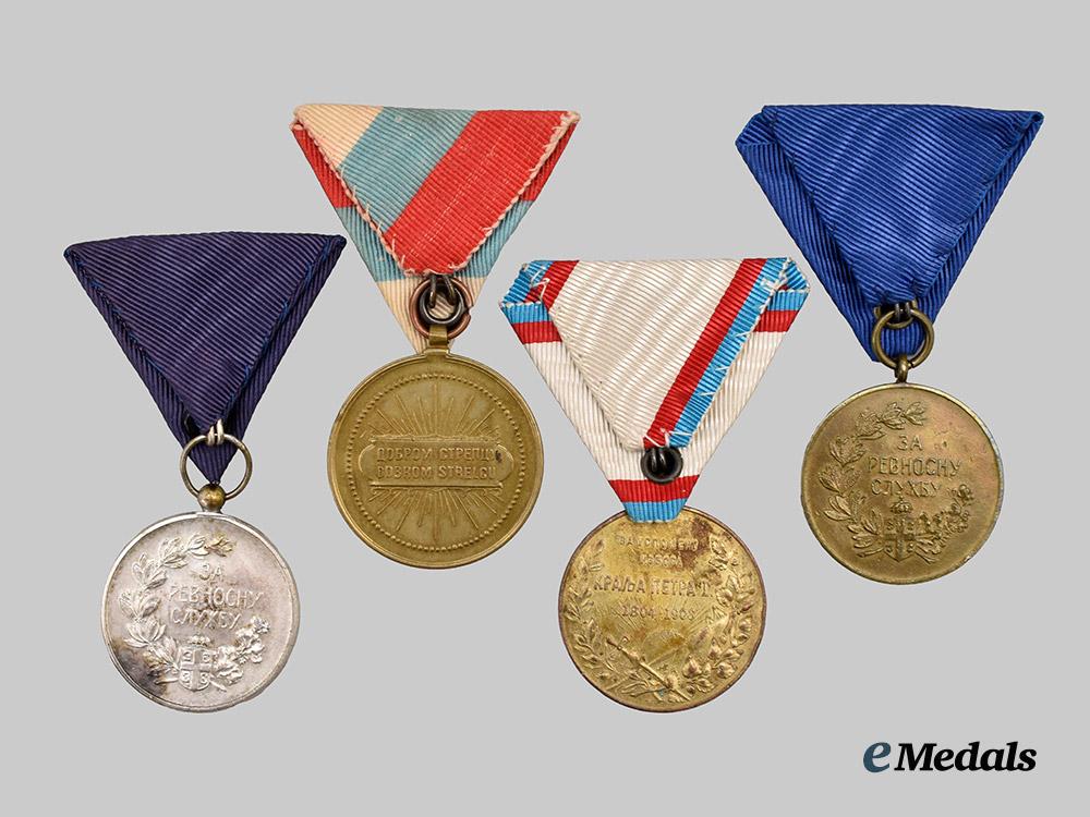serbia,_kingdom._a_lot_of_four_medals___m_n_c5413