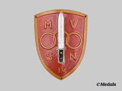 Italy, Kingdom. An MVSN Assault Company Sleeve Shield, by Lorioli