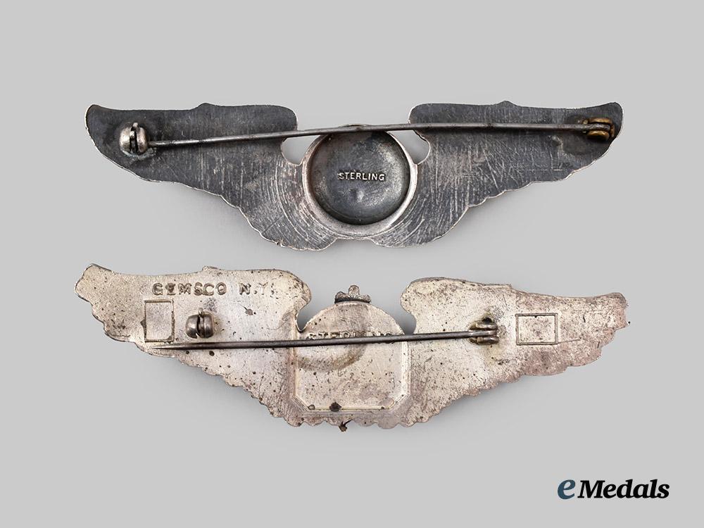 united_states._two_second_world_war_aircrew_and_bombardier_badges___m_n_c5474