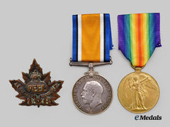 Canada, CEF. A First War Pair to Pte. P. E. Soall, 20th Battalion, Died of Disease 1921
