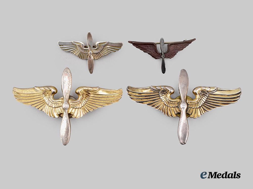 united_states._a_lot_of_four_united_states_army_air_force_pilot_wings_with_propeller___m_n_c5702
