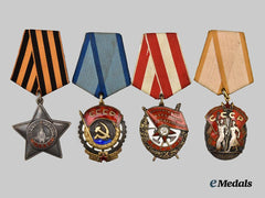 Russia, Soviet Union. A Mixed Lot of Orders for Courage and Merit