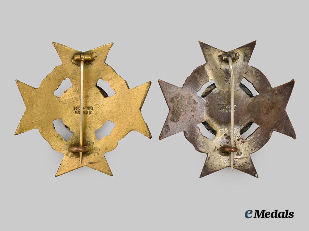 germany,_weimar_republic._a_grouping_of_two_veteran’s_association_long_membership_crosses___m_n_c5850
