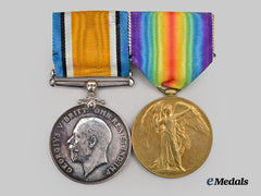 A First War Medal Pairto The Canadian Railway Troops