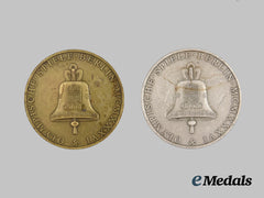 Germany, Third Reich. A Pair of 1936 Berlin Olympics Commemorative Medallions