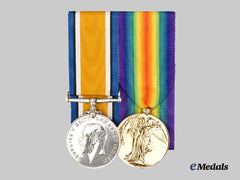 United Kingdom. A First War Pair, British War Medal and Victory Medal named