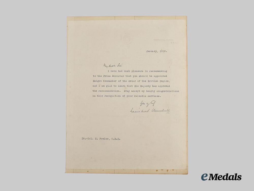 united_kingdom._a_knight_commander_of_the_order_of_the_british_empire_to_lieutenant-_colonel_sir_henry_fowler,_chief_mechanical_engineer_of_the_midland_railway___m_n_c6707