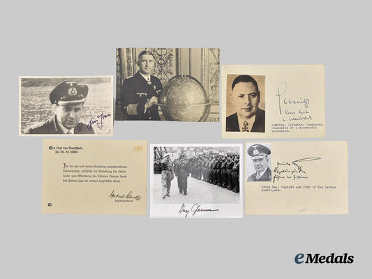 germany,_kriegsmarine._a_mixed_lot_of_knight’s_cross_recipient_photographs_and_signatures,_from_the_roger_bender_collection___m_n_c6741
