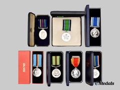 United Kingdom. A Lot of Seven Queen Elizabeth II Civil Service Medals & Awards