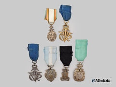 Spain, Kingdom. A Lot of Six Miniature Decorations