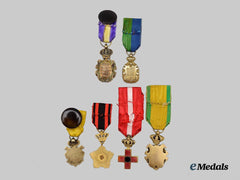 Spain, Belgium. A Lot of Six Miniatures