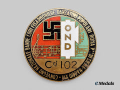 Italy, Kingdom. A National Recreation Club Conference of Bands and Choirs Badge, by Castelli-Gerosa