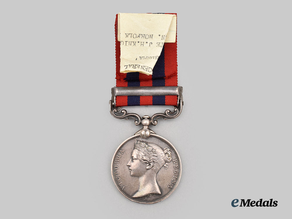 united_kingdom._an_indian_general_service_medal1854-1895,_to_private_j._h._knights,2nd_battalion,_norfolk_regiment___m_n_c7361
