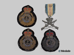 United Kingdom. Three QEII Trinidad and Tobago Naval Officers' Cap Badges and an Infantry Badge