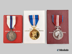 United Kingdom. A Set of Three Queen Elizabeth Jubilee Medals.