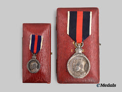 United Kingdom. A 1902 King Edward VII Coronation Medal with Miniature