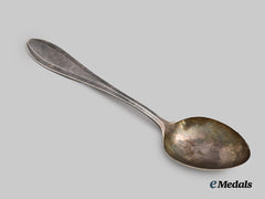 Germany, SS. A Large “SS-Reich” Mess Hall Silver Spoon by Arthur Krupp of Berndorf