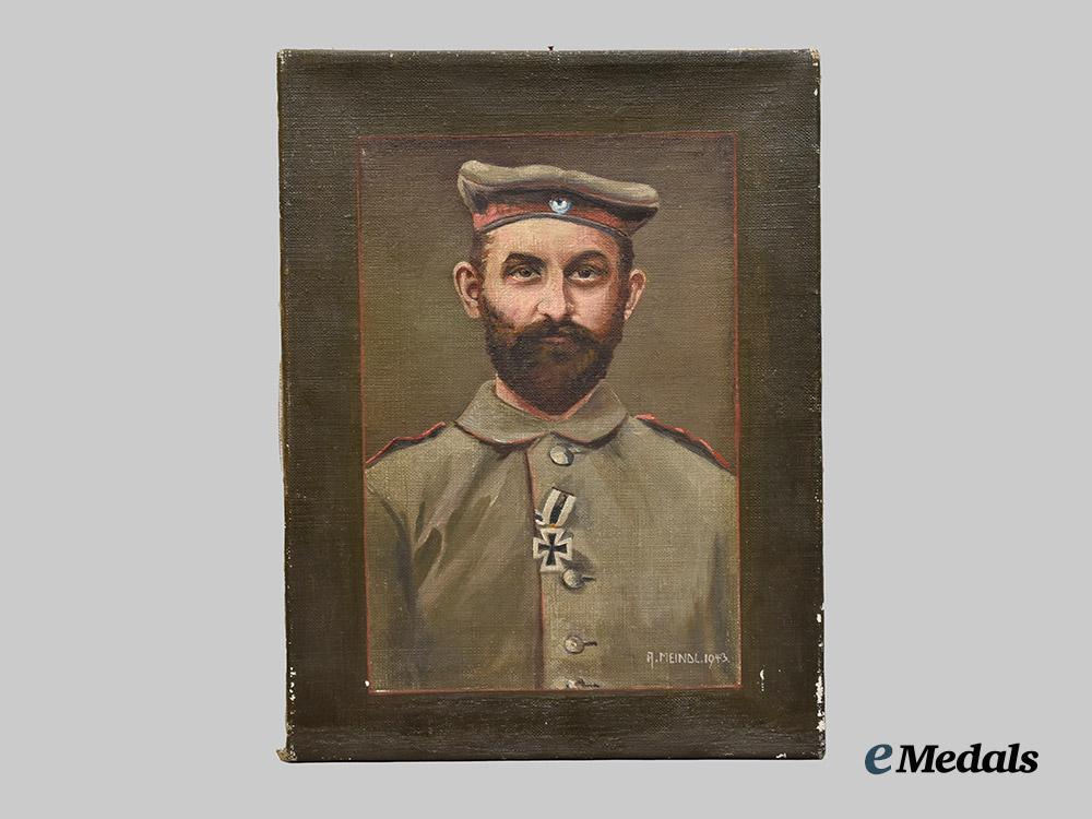 germany,_imperial._an_oil_painting_of_a_decorated_bavarian_soldier_of_the_first_world_war,_c.1943___m_n_c7895