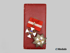 Italy, Kingdom. A Cased Order of the Crown of Italy in Gold, Grand Officer, Complete Set. c. 1920