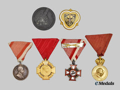 Austria, Imperial. A Lot of Six Medals, Awards, and Decorations