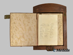 Hungary, Empire. A Framed Document to Dr. György Nagy Signed by All Other 48 Founding Members of the Hungarian National ‘Republican’ Party, C. 1913.