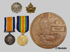 Canada, CEF. A First War Medal Group to Pte Alexander Bryson, 47th Canadian Infantry, KIA November 1916